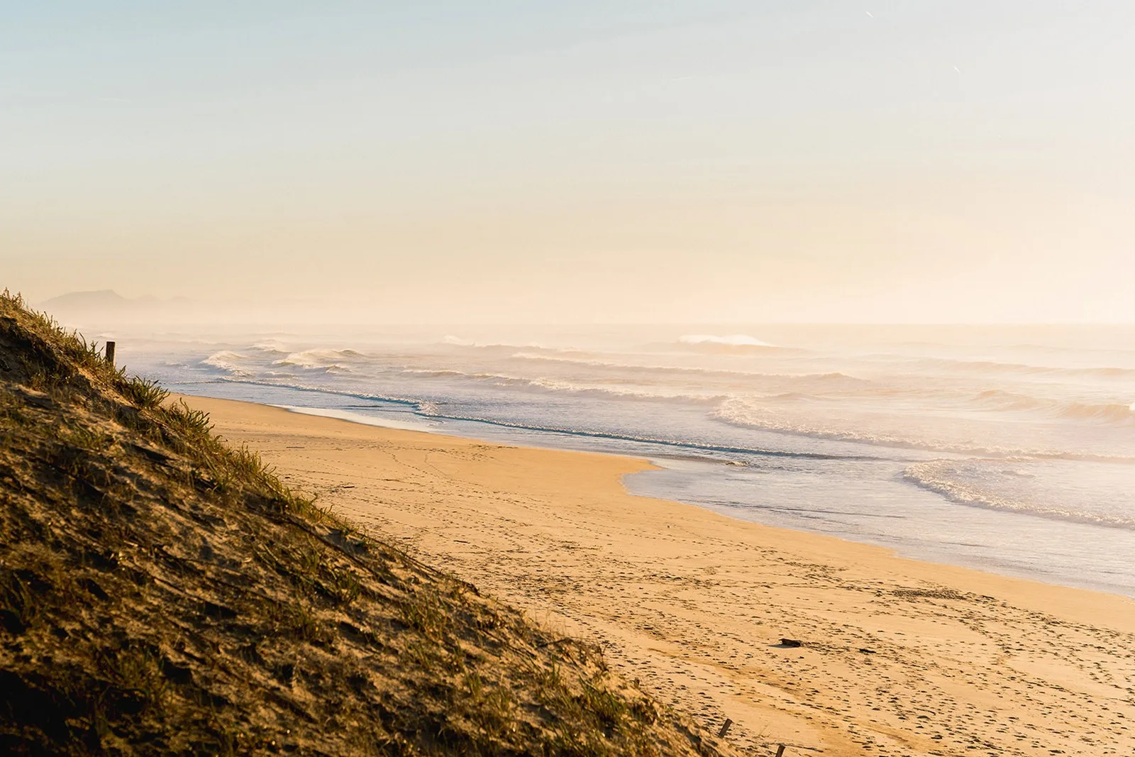 la plage nord de messanges dans les landes