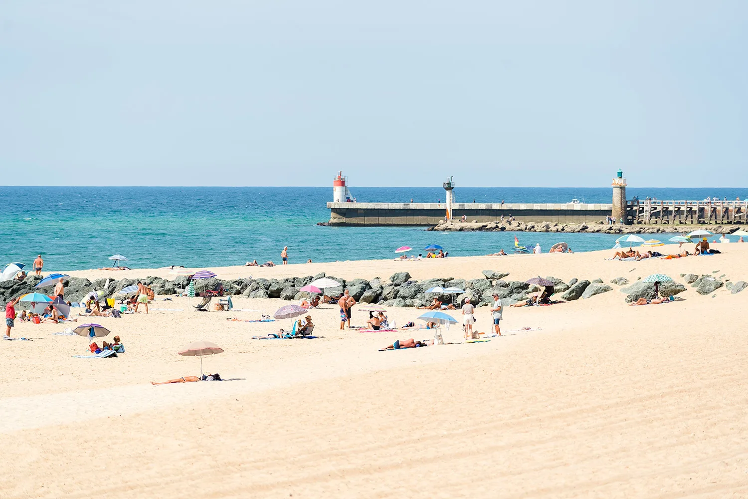 La plage centrale à Capbreton