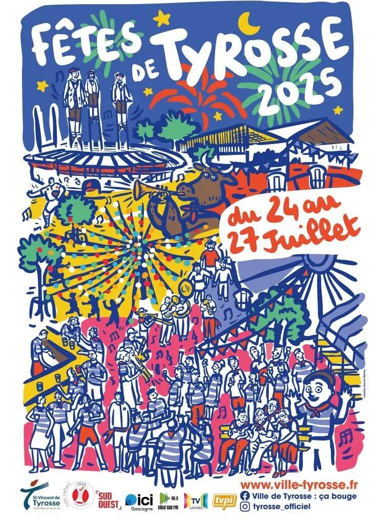 Affiche 2025 des fêtes de Tyrosse