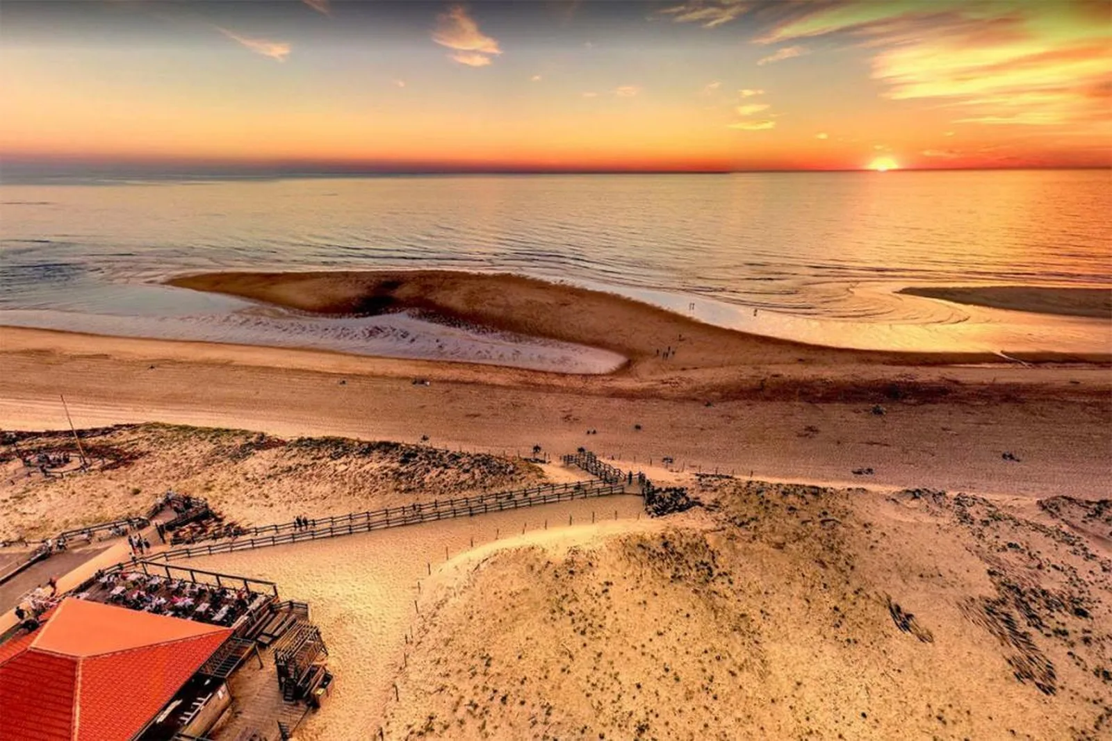 restaurant la plage à Messanges dans les Landes, vue océan