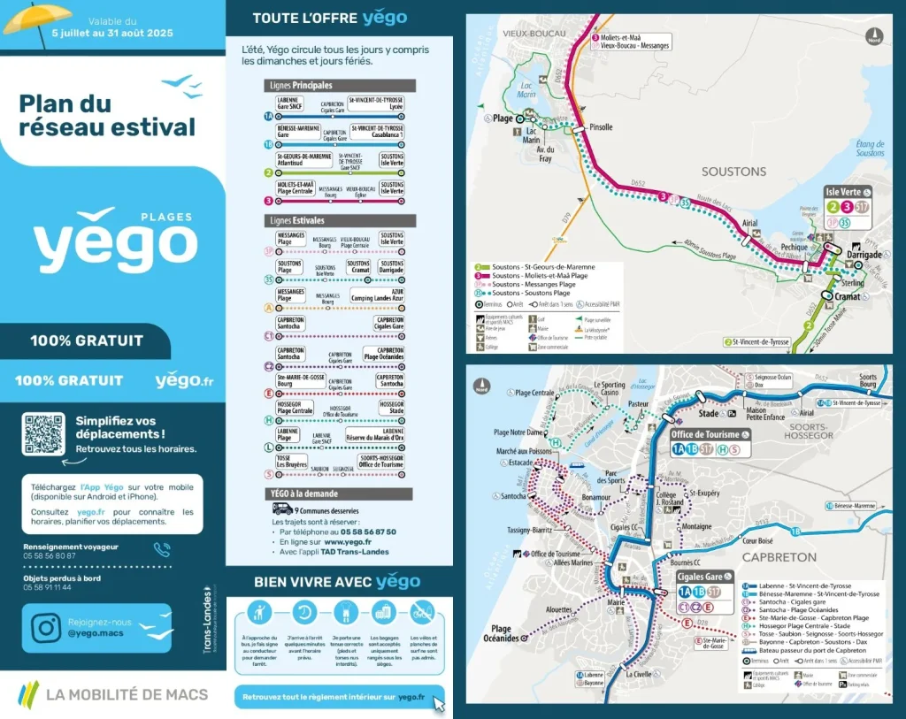 Plan reseau yego été 2025 guide