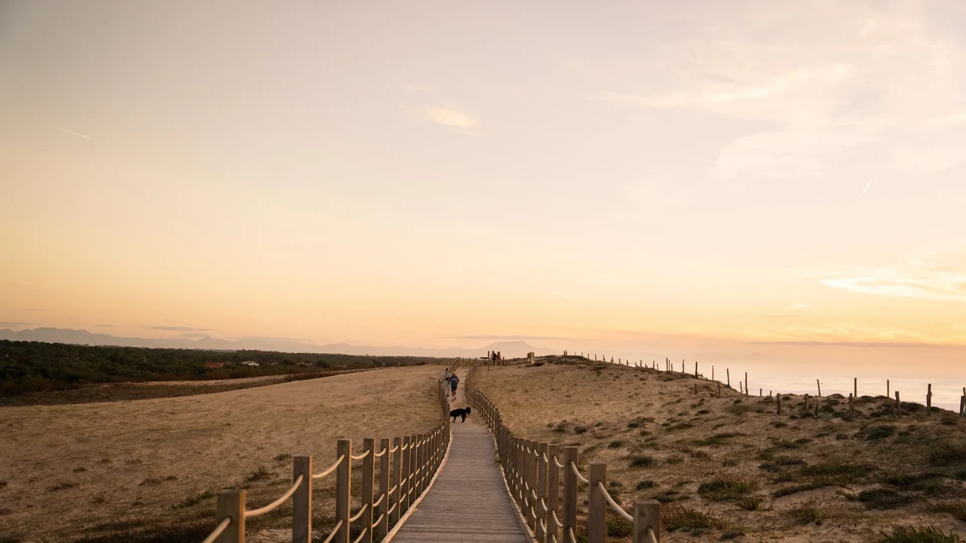 Promenade avec vue au bord de l'océan à Labenne