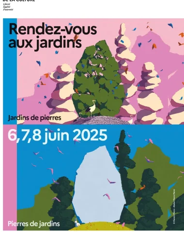affiche rendez-vous aux jardins 2025
