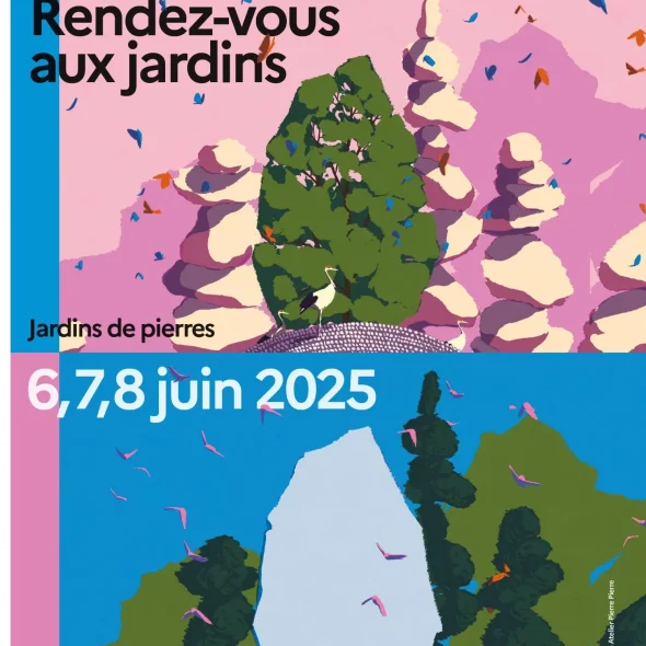 affiche rendez-vous aux jardins 2025