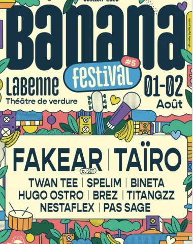 Affiche du Banana Festival 2025 à Labenne (Landes)