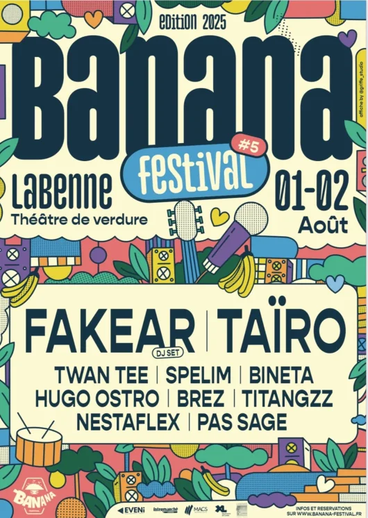 Affiche du Banana Festival 2025 à Labenne (Landes)