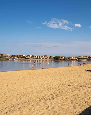 La plage du lac marin à vIeux-Boucau