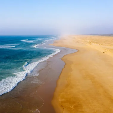 La plage à perte de vue à Messanges