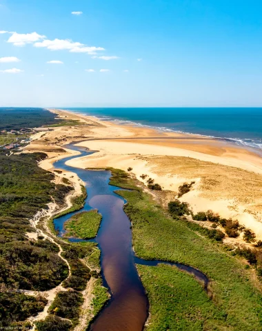 Le Courant d'Huchet, réserve naturelle à Moliets-et-Maâ dans les Landes