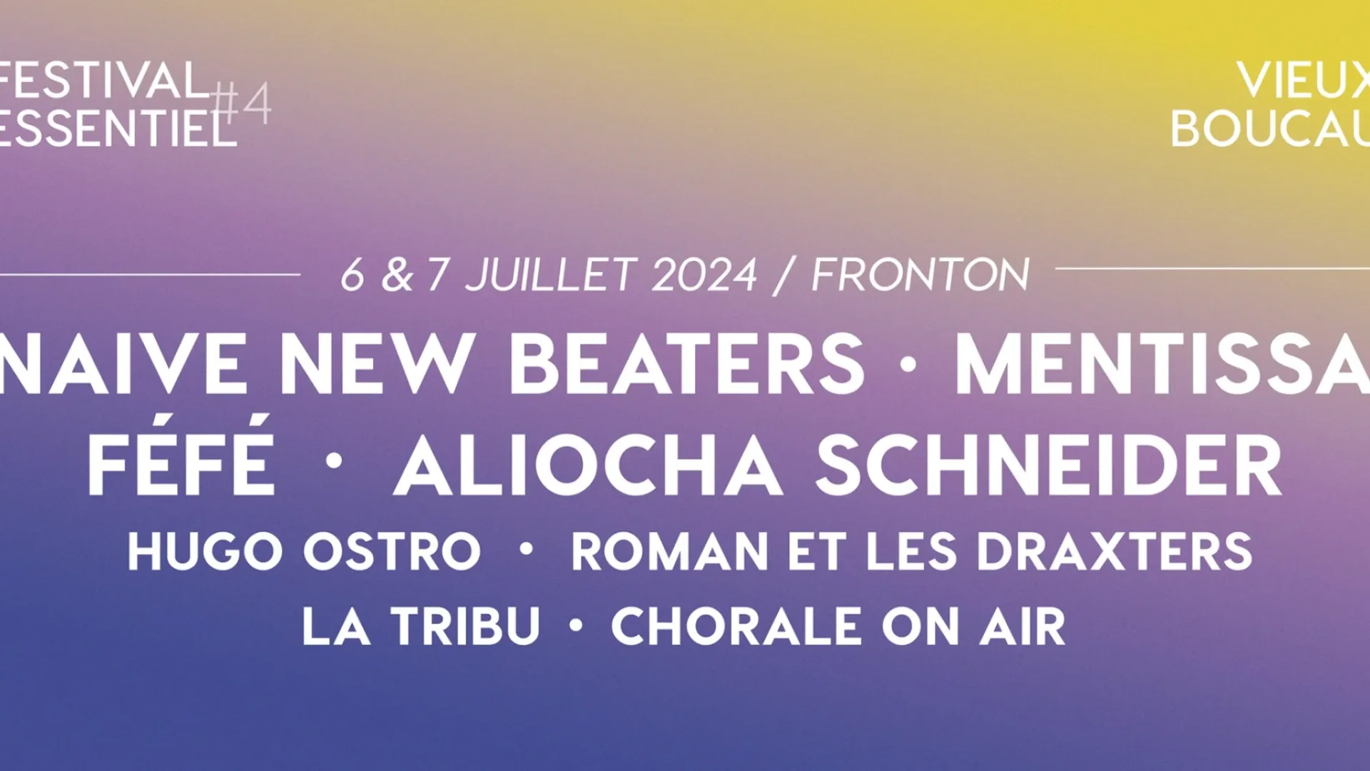 Plakat des Essentiel Vieux-Boucau-Festivals