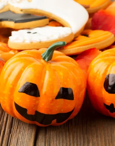 Illustration d'Halloween avec des citrouilles